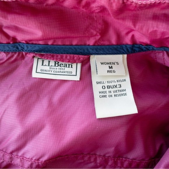 L.L. BEAN Pink Windbreaker with Hood - Picture 7 of 10